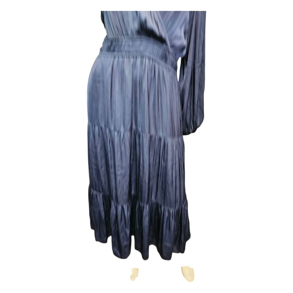 Joie Navy Blue Tiered Maxi Dress Womens Size Large Surplus Top - Picture 5 of 9